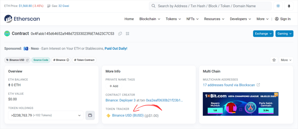 method 2 of checking BUSD